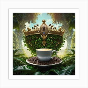 Coffee Cup In The Forest 1 Art Print