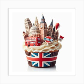 London Cupcake 3 Art Print