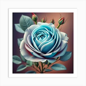 Blue Rose Art Print