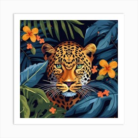 Leopard In The Jungle 6 Art Print