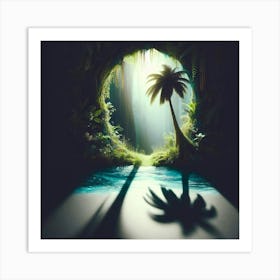 Palm Tree In The Jungle Art Print