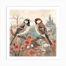 Bird In Nature House Sparrow 2 Art Print