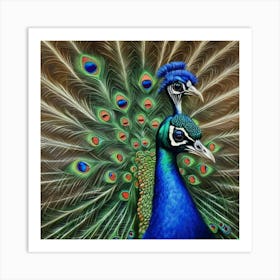 Peacock Fowl Art Print