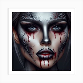 Vampire Makeup Art Print