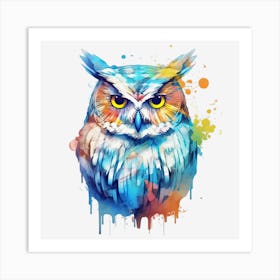 Owl Painting 2 Affiche