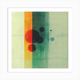 Abstract geometric water color illustration Art Print