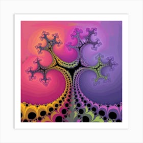 A Colorful Fractal Image With A Tree Like Structur Jxnfwle2sqm3 Fpwrikkta Wxhomajqs82qvxcapwqw6g Art Print