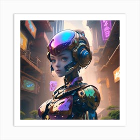 Robot Girl 1 Art Print