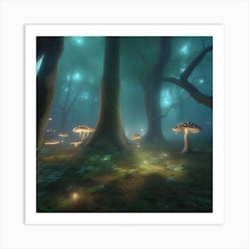 A Mysterious Enchanted Forest Shrouded Image 3 Art Print