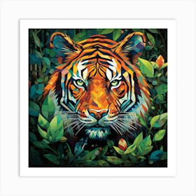 Tiger In The Jungle 1 Art Print