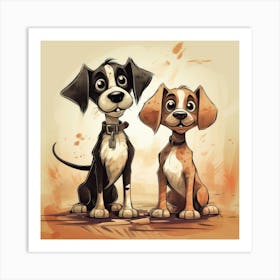 Two Dogs Art Print