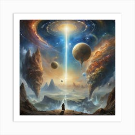 Spaceship art print paintings Art Print