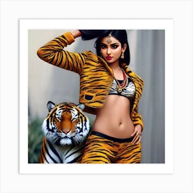 High Fashion Tiger Art Print