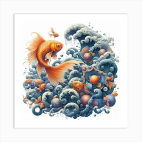 Gold Fish 3 Art Print