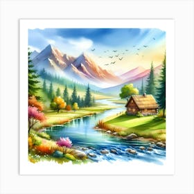 Landscape Painting 46 Art Print