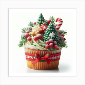 Christmas Cupcake 4 Art Print