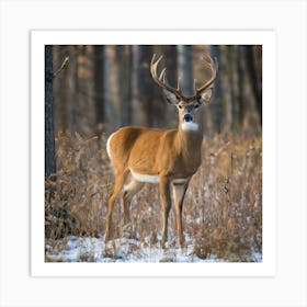 Mule Deer In The Woods Art Print