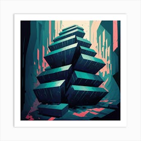 Tower Of Blocks Art Print