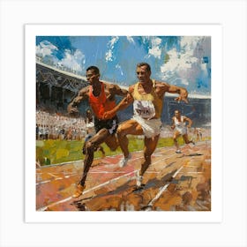 A Track And Field Competition Oil Painting Illus 1718703289 2 Art Print