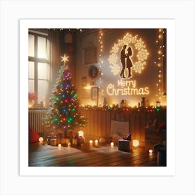 Christmas Scene Art Print