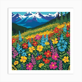 ALASKA SUMMER WILDFLOWERS Art Print