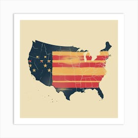 A Usa Minimal Illustration 1720003974 2 Art Print