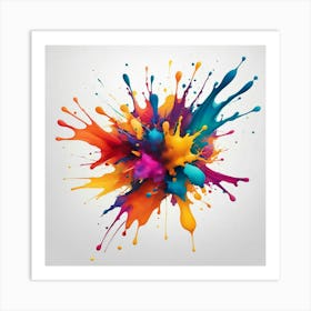 Colorful Paint Splash 8 Art Print