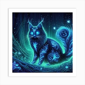 A mystical cat 3 Art Print