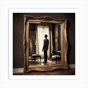 Man In A Mirror Art Print