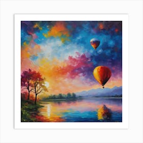 BB Borsa Hot Air Balloon Art Print