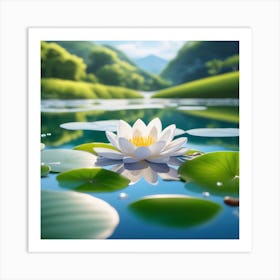 Water Lily In The Lake Art Print