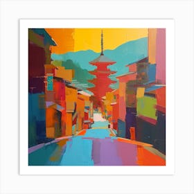 Abstract Travel Collection Kyoto Japan 3 Art Print