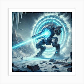 A Futuristic Sci Fi Depiction Of A Frostwave Slam Art Print