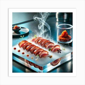 A Futuristic Dish Called Samgyeopsal Y Jamón, Eleg Art Print