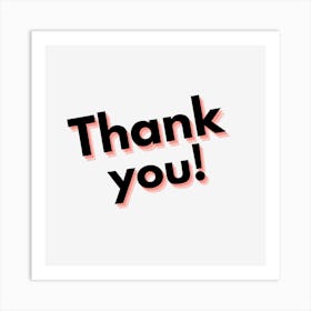 Thank You Art Print