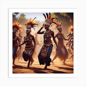 African Dancers Art Print