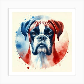 Watercolor Boxer 1 Art Print