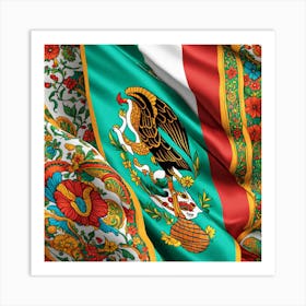 Flag Of Mexico 8 Art Print