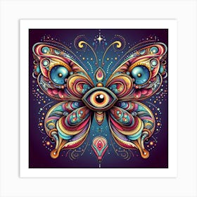 Psychedelic Butterfly Art 3 Art Print