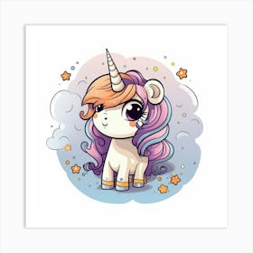 Cute Unicorn 252 Art Print