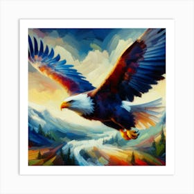 Eagle In Flight 1 Art Print