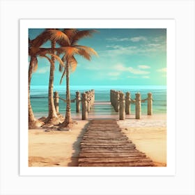 Pier Stock Videos & Royalty-Free Footage Art Print