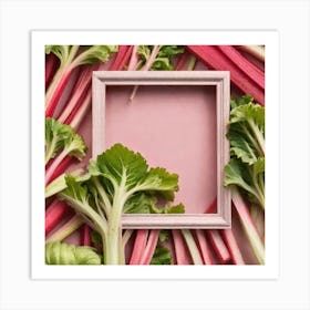 Rhubarb In A Frame 3 Art Print