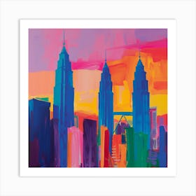 Abstract Travel Collection Kuala Lumpur Malaysia 3 Art Print