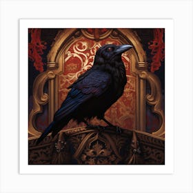 Crow Abstract Art Print