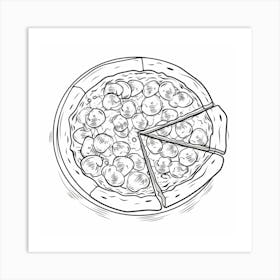 Pizza Drawing Art Print