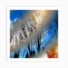 Trees Obscured by Clouds -001 Art Print