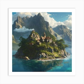 Castle On The Island Art Print