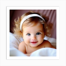 Cute Baby Girl Art Print