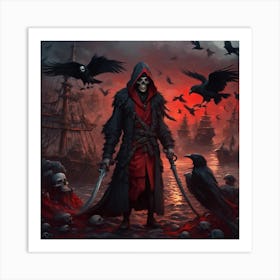 Pirate Skull Art Print